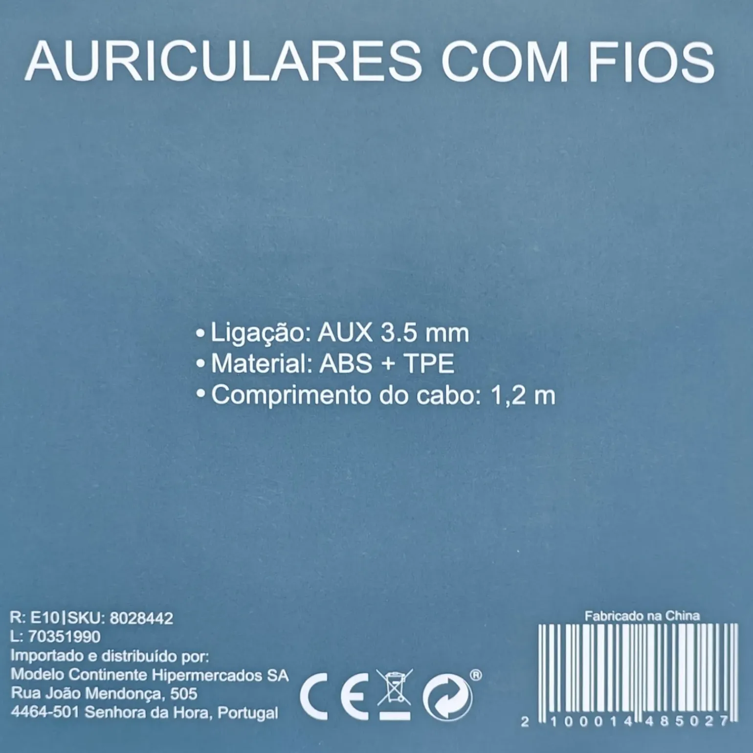 Auriculares Com Fios Azul Fusion