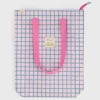 Bolsa Quadrados Azul Rosa - Hello Sunshine