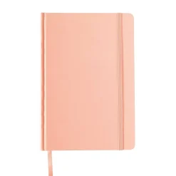 Caderno Agrafado A5 Capa Dura Com Elástico Pautado Pastel