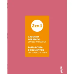 Caderno Agrafado A4 48 Folhas Pautado 2Em1 Note!