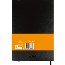 Caderno Agrafado B5 Capa dura com Elástico Preto Note!
