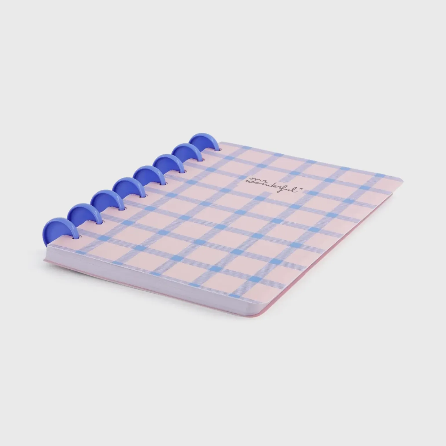 Caderno A5 - Xadrez Azul e Rosa