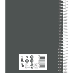 Caderno Espiral A5 80 Folhas 70G Quadriculado Tecnoline Note!