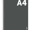 Caderno Espiral A4 80 Folhas 70G Quadriculado Tecnoline Note!