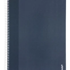 Caderno Espiral A4 Quadriculado Capa Dura Azul Escuro