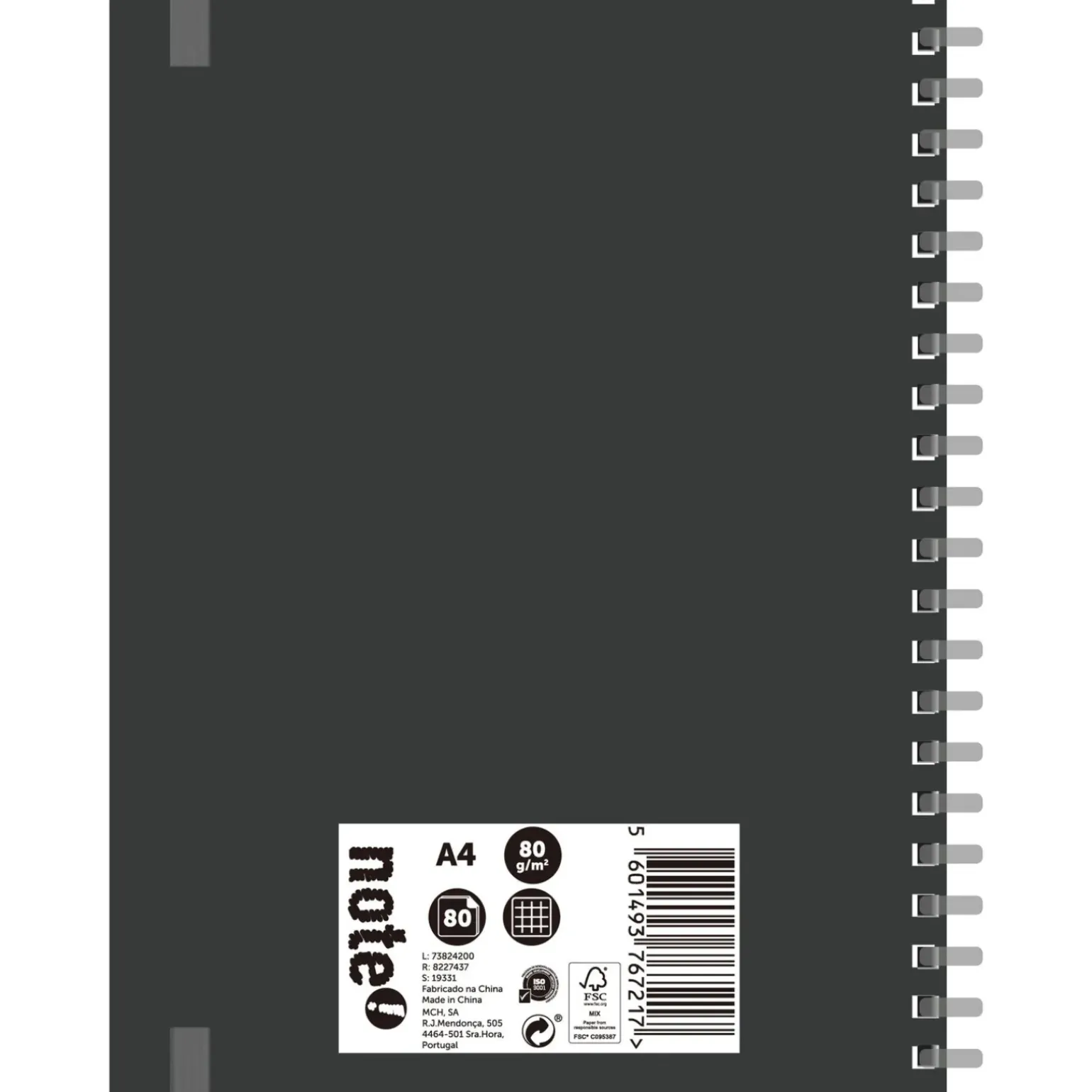 Caderno Espiral A4 Soft 80 Folhas 80G Quadriculado Note!