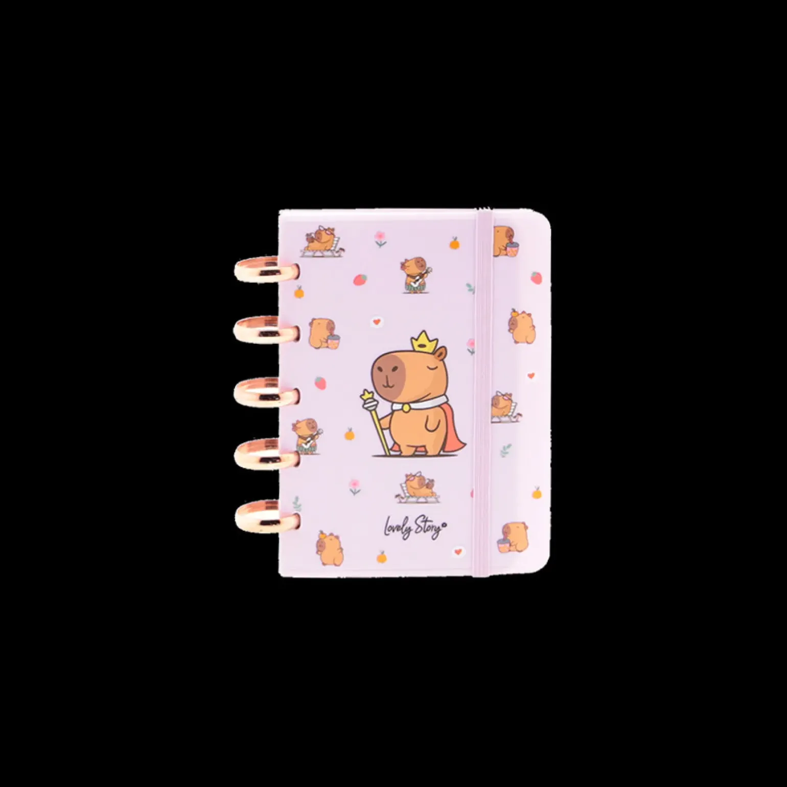 Caderno Inteligente A6 - Capivara Rosa