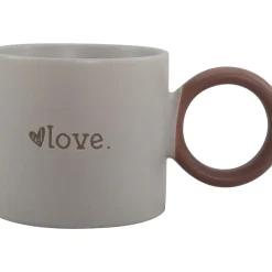 Caneca Cinza Love com Asa Castanha