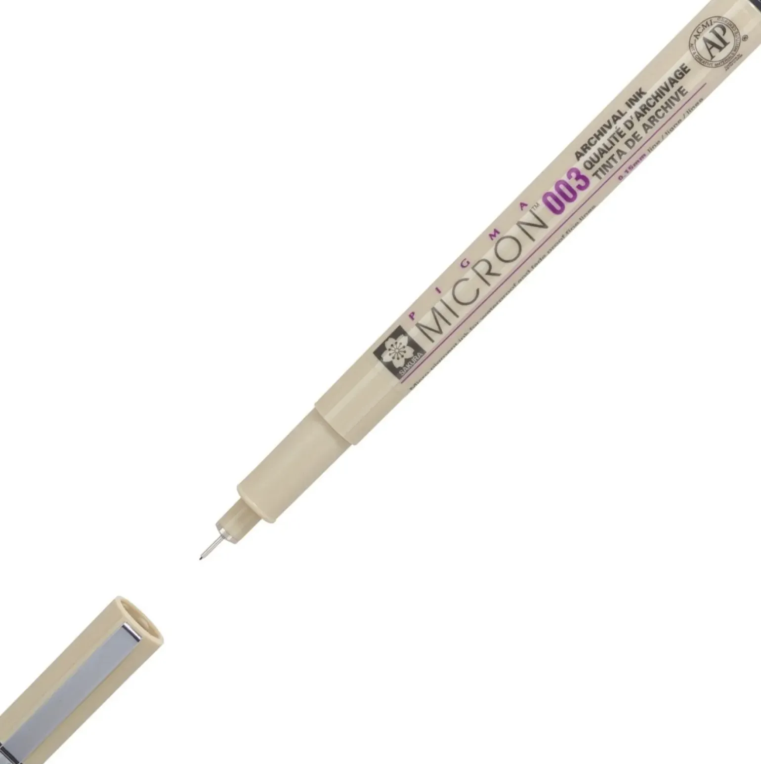 Caneta Sakura Pigma Micron 003 Cor Preta