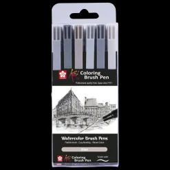 Conjunto de 6 Marcadores Sakura Koi Coloring Brush