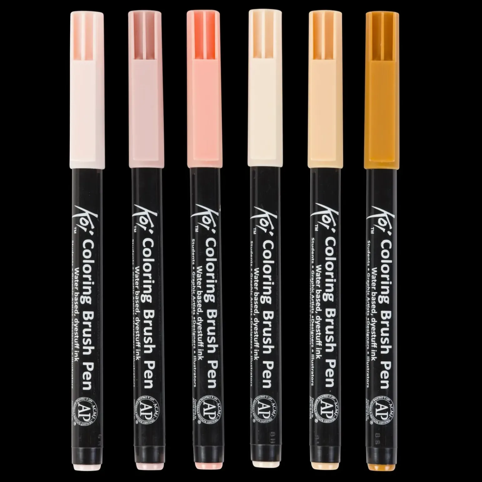 Conjunto de 6 Marcadores Sakura Koi Coloring Brush
