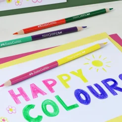 Lápis Cor 12 unidades + 3 Lápis Bicolor + Afia Faber Castell