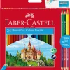 Lápis Cor 24 unidades + 3 Lápis Bicolor + Afia Faber Castell