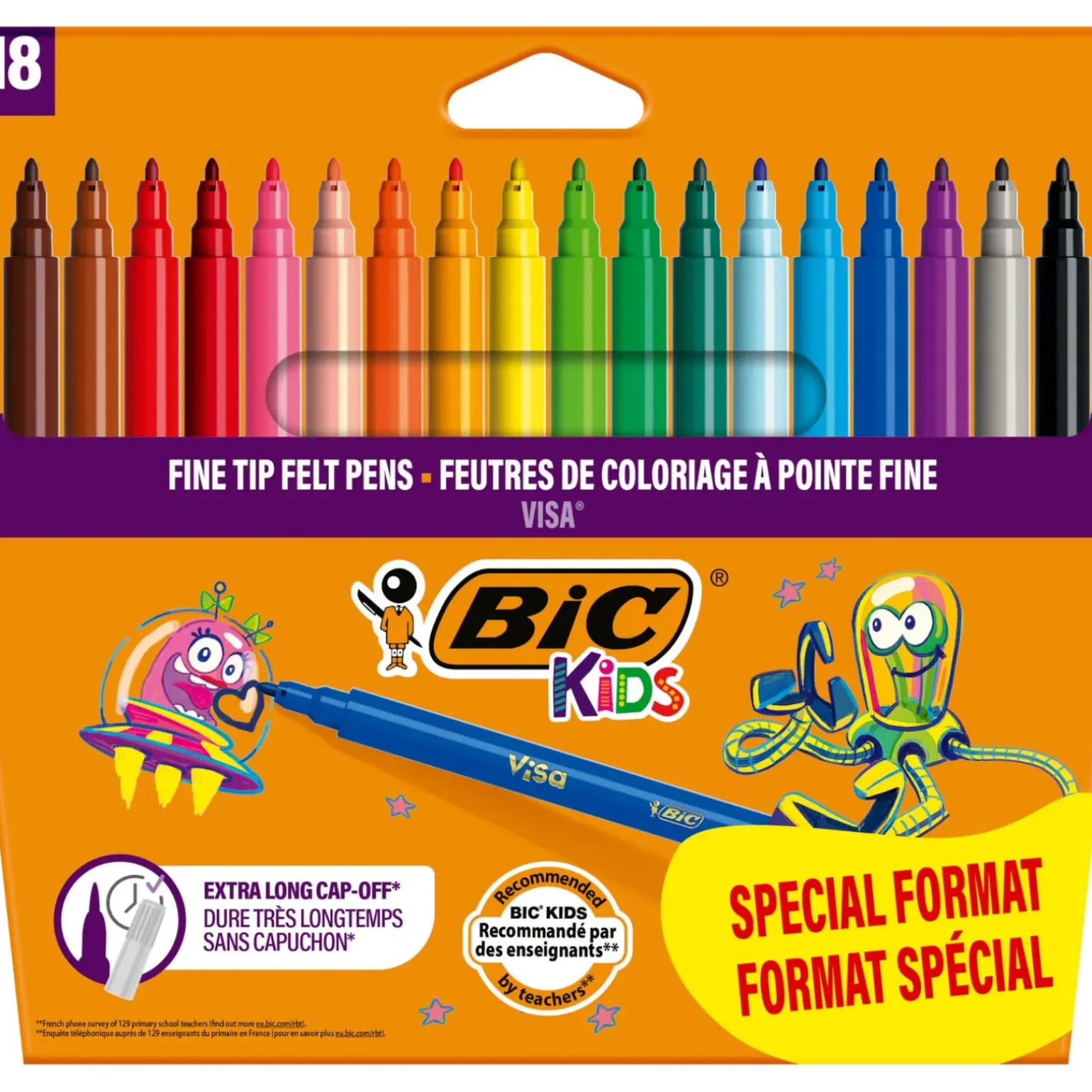 Marcador Colorir Kids Visa 18 Unidades Bic