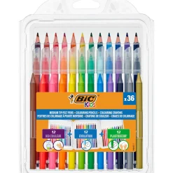 Marcador Colorir 12 Lápis Cor + 12 Cera Bic