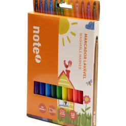 Marcadores Colorir Lavaveis 12 Unidades Note!