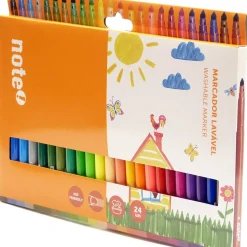 Marcadores Colorir Lavaveis 24 Unidades Note!