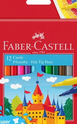 Marcadores de Colorir Finos 12 unidades Faber Castell