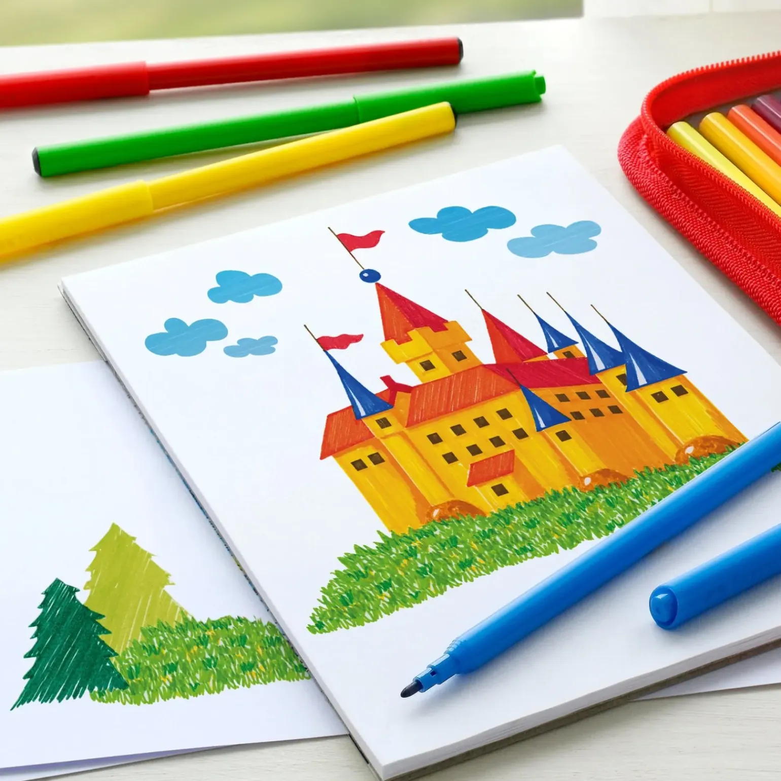 Marcadores de Colorir Finos 12 unidades Faber Castell
