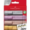 Marcadores Textliner Cores Metálicas 4 unidades Faber Castell