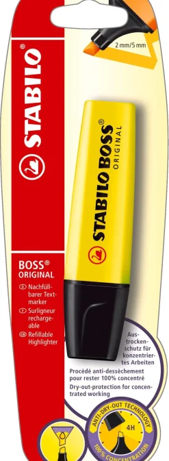 Marcador Fluorescente Amarelo Stabilo Boss