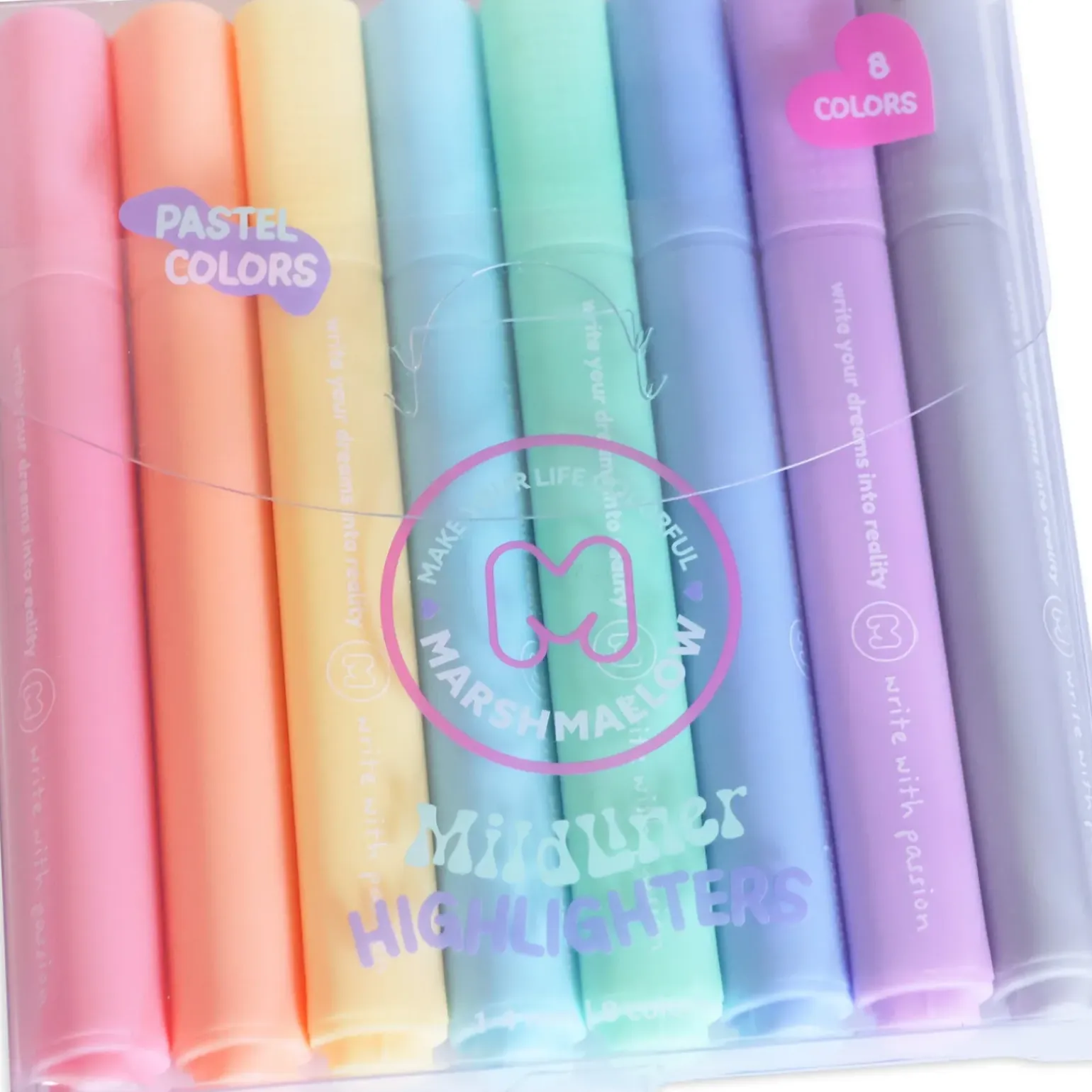 Marcador Fluor Pastel 8 Unidades Marshmallow