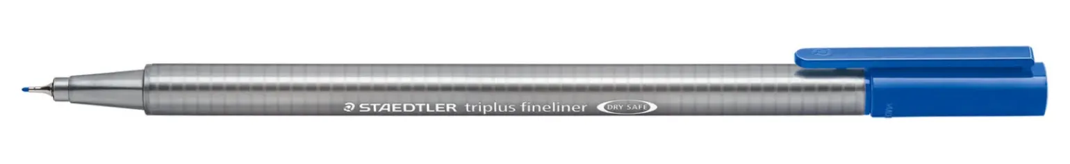 Marcador Triplus Fineliner Azul Pastel