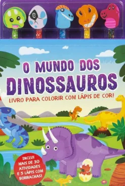 O Mundo dos Dinossauros - Livro para Colorir com Lápis de Cor!