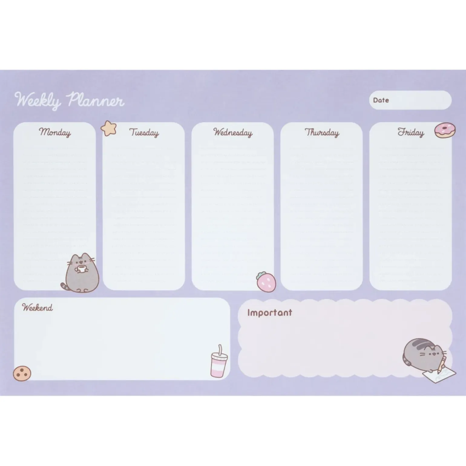 Organizador Sem A4 - Pusheen Moments