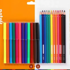Pack 12 Marcadores + 12 Lápis Cor Note!