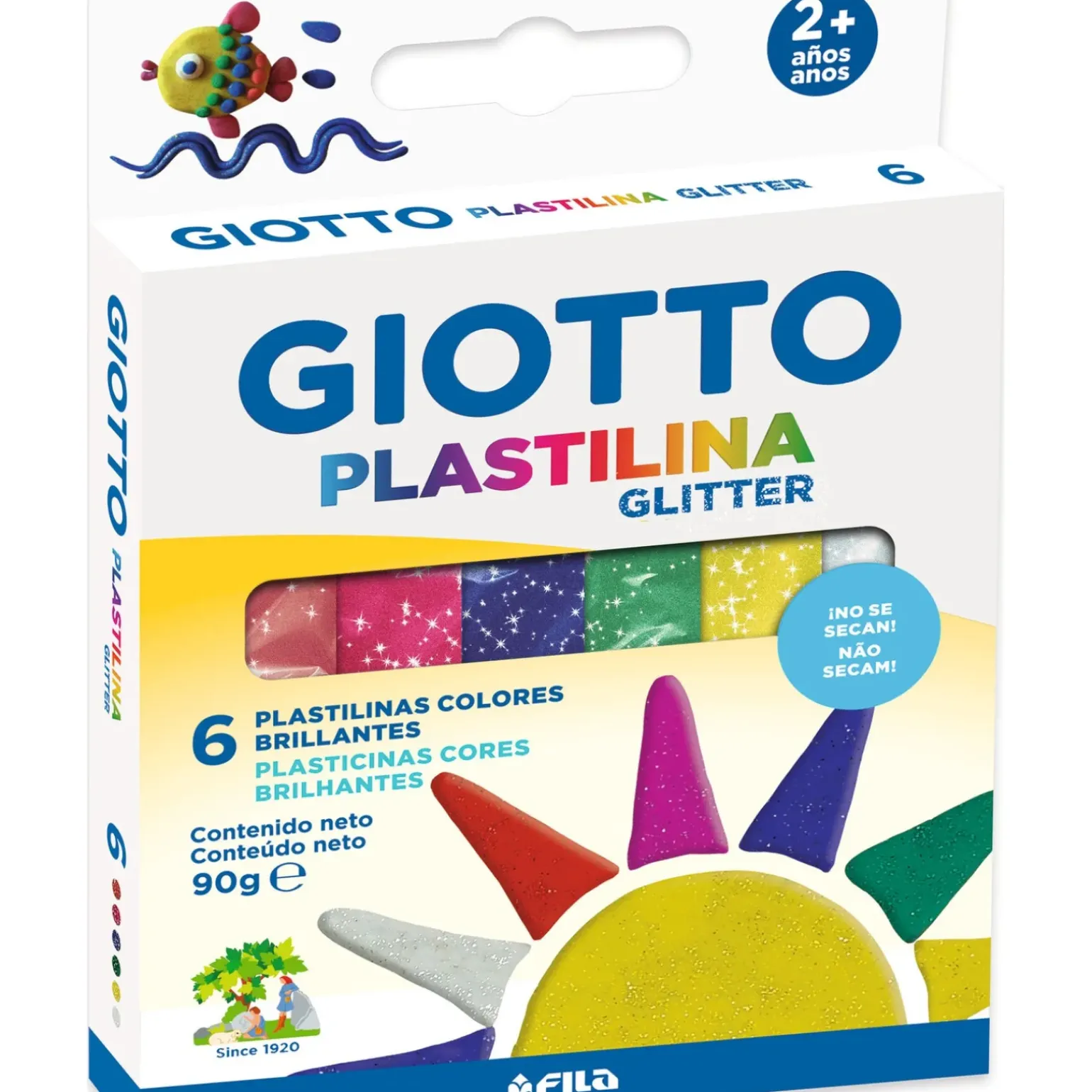 Plasticina Cores Glitter 6X15G Giotto