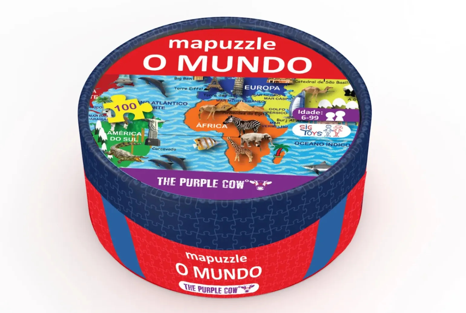 Puzzle 100 Peças - Mapa Mundo