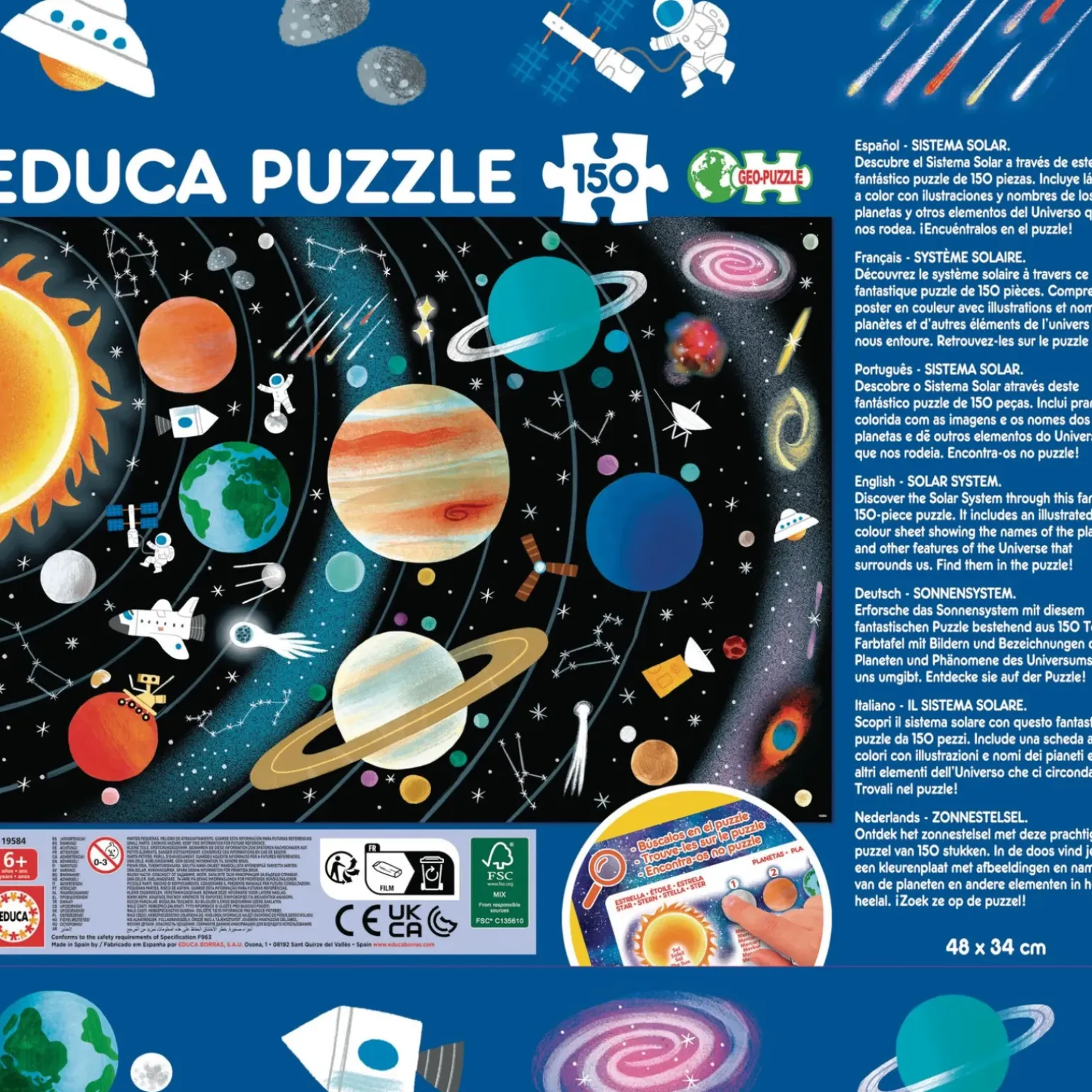 Puzzle 150 Peças Sistema Solar Educa