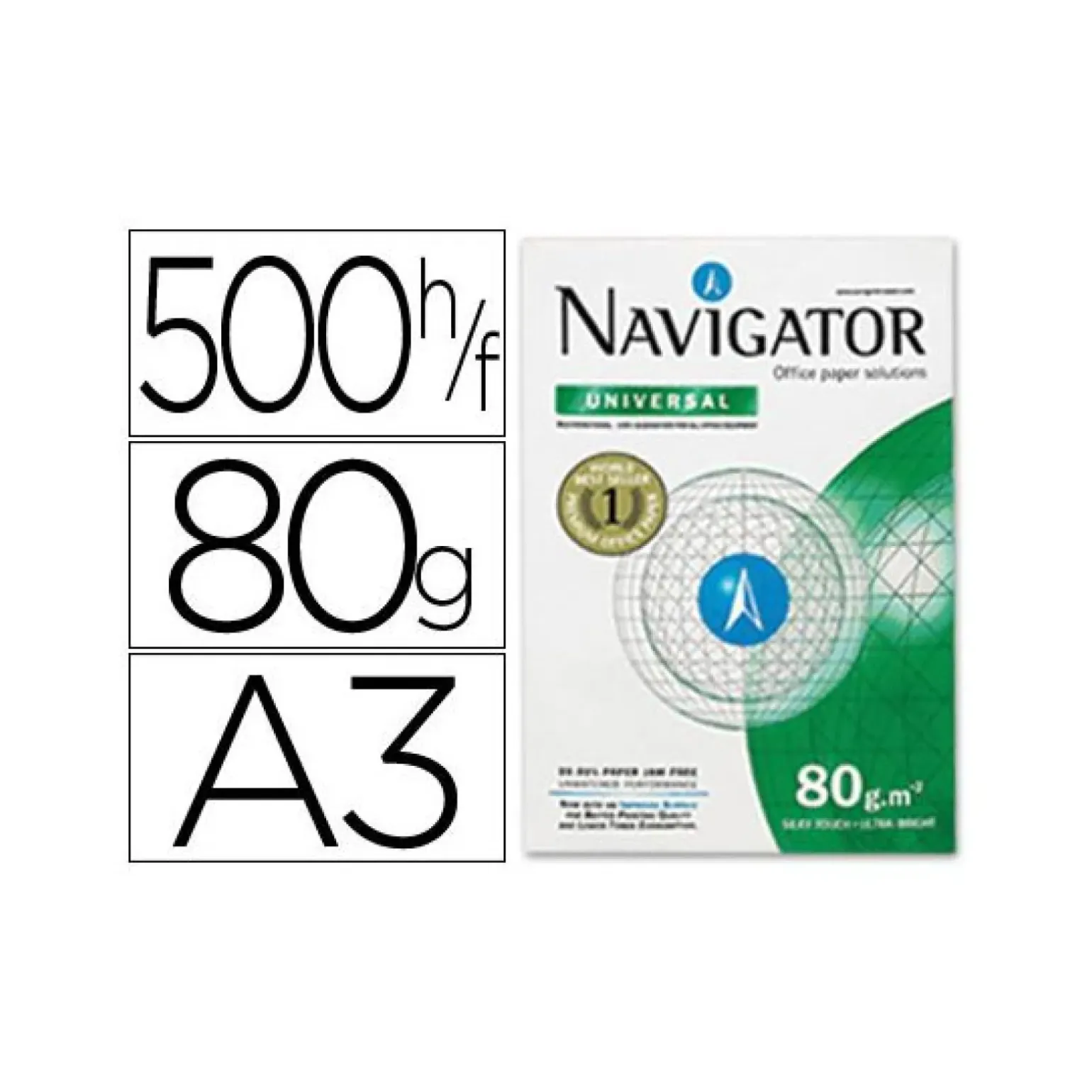 Resma Papel Impressão Navigator A3 80G 500F
